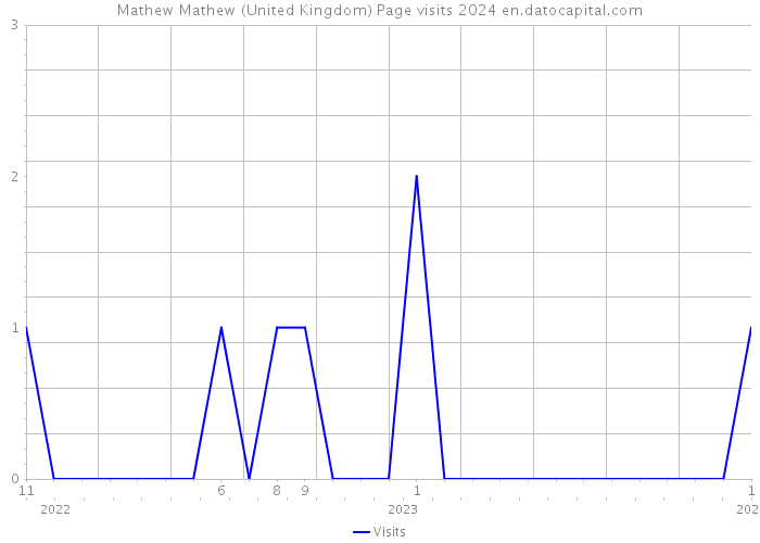 Mathew Mathew (United Kingdom) Page visits 2024 