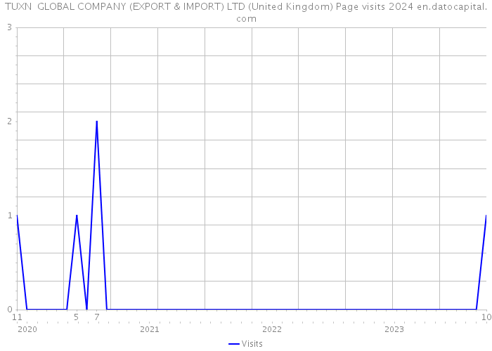TUXN GLOBAL COMPANY (EXPORT & IMPORT) LTD (United Kingdom) Page visits 2024 