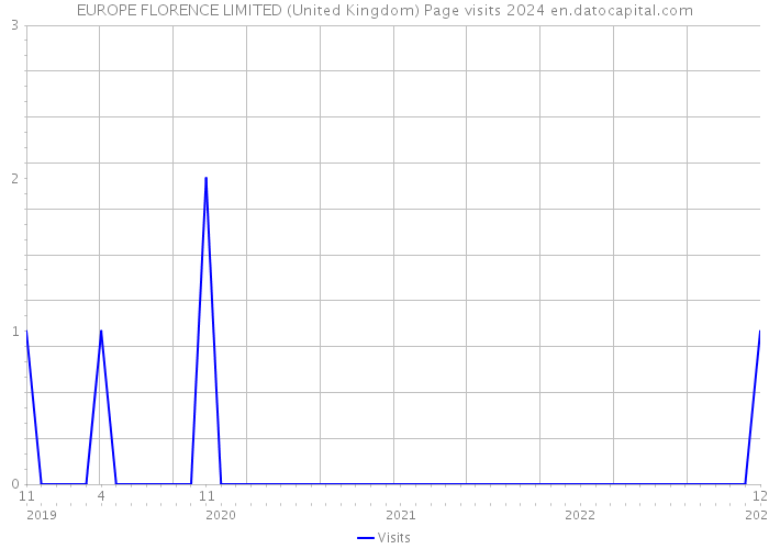 EUROPE FLORENCE LIMITED (United Kingdom) Page visits 2024 