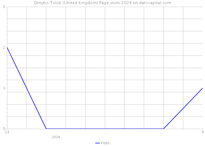Dmytro Tolok (United Kingdom) Page visits 2024 