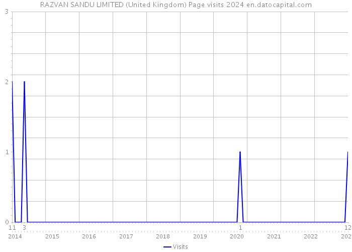 RAZVAN SANDU LIMITED (United Kingdom) Page visits 2024 