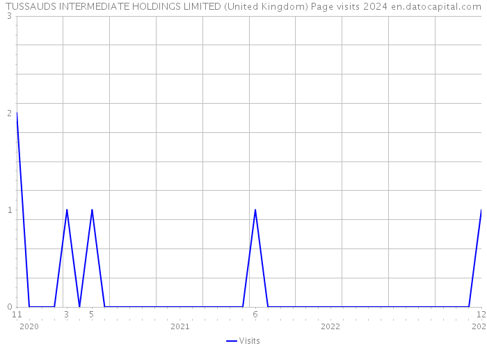 TUSSAUDS INTERMEDIATE HOLDINGS LIMITED (United Kingdom) Page visits 2024 