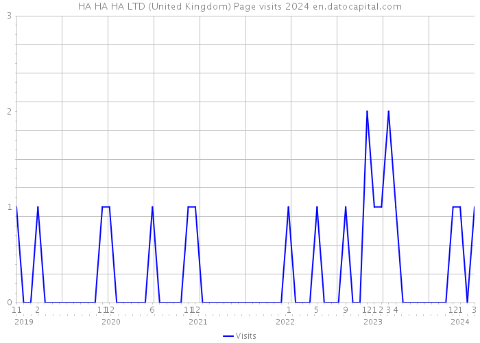 HA HA HA LTD (United Kingdom) Page visits 2024 