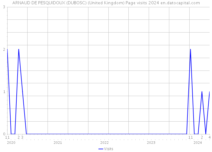 ARNAUD DE PESQUIDOUX (DUBOSC) (United Kingdom) Page visits 2024 