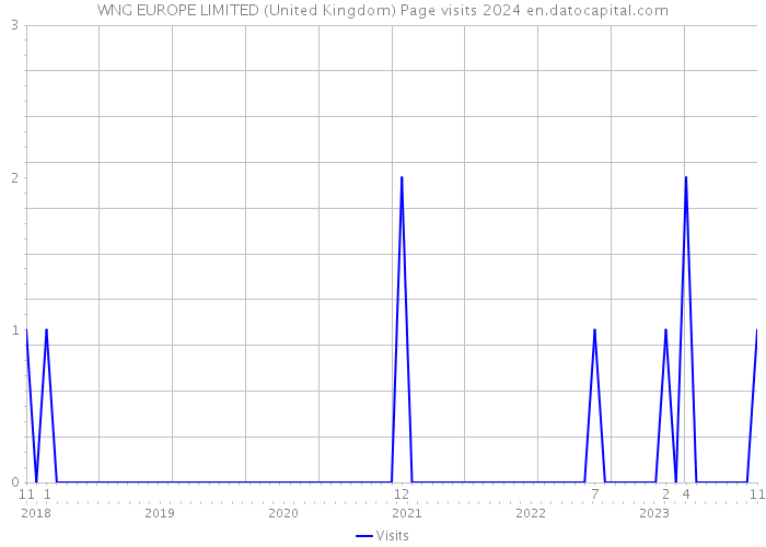WNG EUROPE LIMITED (United Kingdom) Page visits 2024 