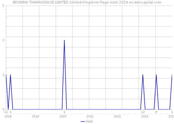 BROMMA THAIMASSAGE LIMITED (United Kingdom) Page visits 2024 