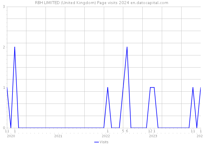 RBH LIMITED (United Kingdom) Page visits 2024 