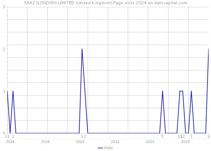 SAAZ (LONDON) LIMITED (United Kingdom) Page visits 2024 