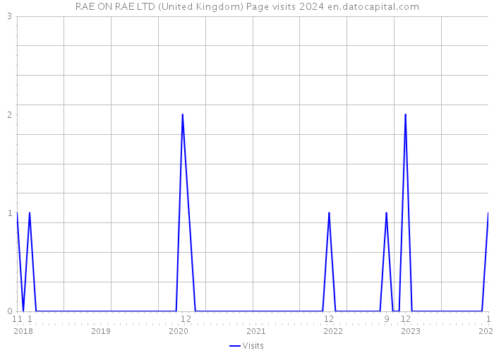 RAE ON RAE LTD (United Kingdom) Page visits 2024 