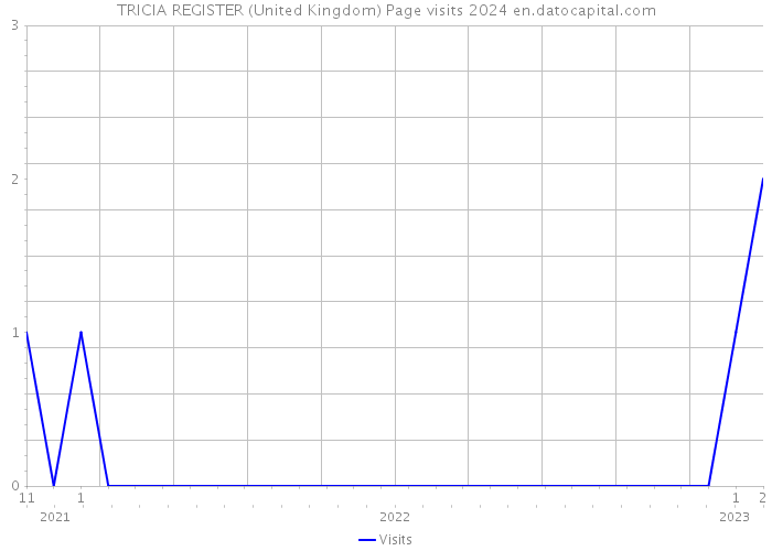 TRICIA REGISTER (United Kingdom) Page visits 2024 