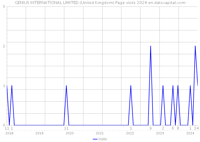 GENIUS INTERNATIONAL LIMITED (United Kingdom) Page visits 2024 