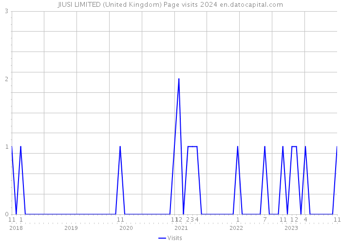JIUSI LIMITED (United Kingdom) Page visits 2024 