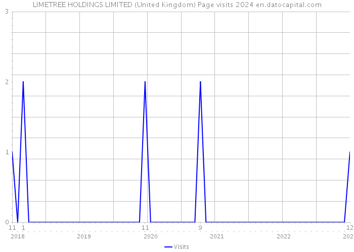 LIMETREE HOLDINGS LIMITED (United Kingdom) Page visits 2024 