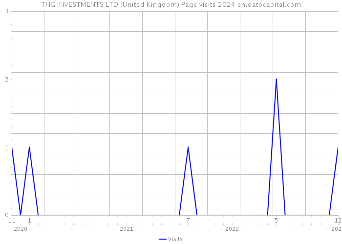 THG INVESTMENTS LTD (United Kingdom) Page visits 2024 