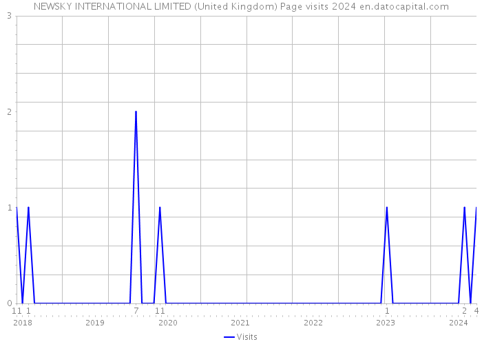NEWSKY INTERNATIONAL LIMITED (United Kingdom) Page visits 2024 