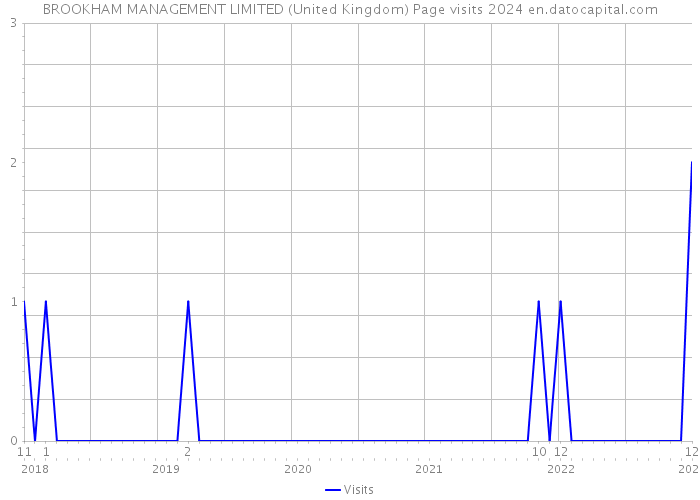 BROOKHAM MANAGEMENT LIMITED (United Kingdom) Page visits 2024 