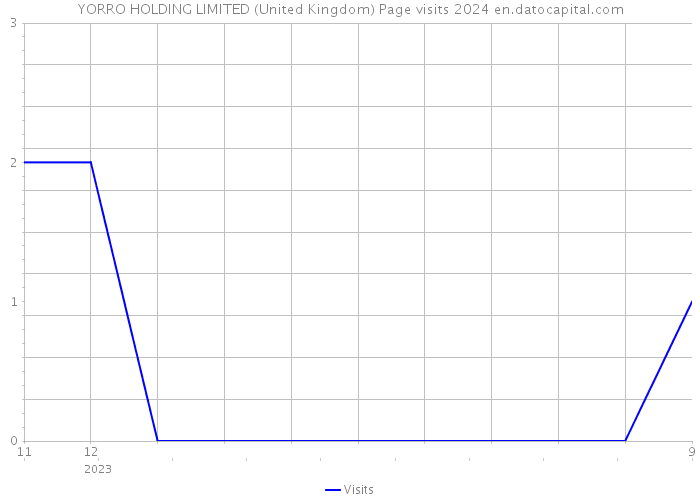 YORRO HOLDING LIMITED (United Kingdom) Page visits 2024 