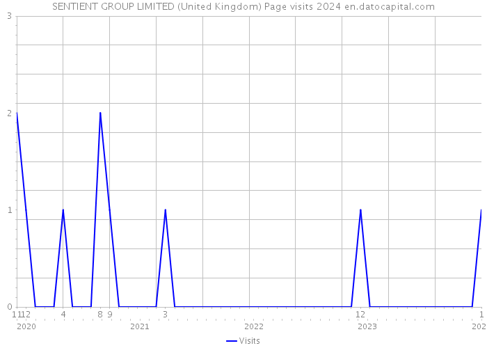 SENTIENT GROUP LIMITED (United Kingdom) Page visits 2024 