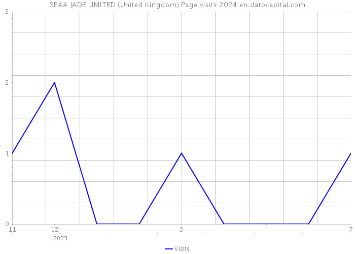 SPAA JADE LIMITED (United Kingdom) Page visits 2024 