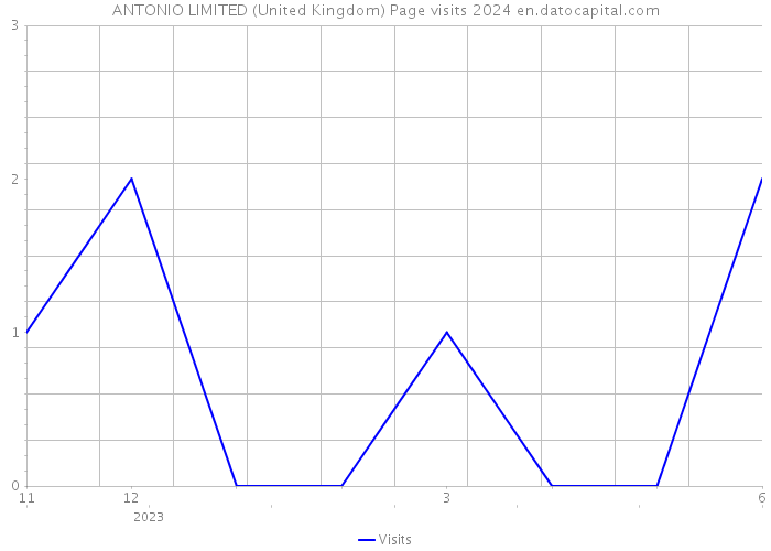 ANTONIO LIMITED (United Kingdom) Page visits 2024 