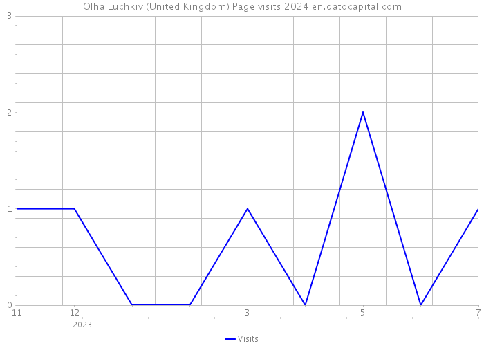 Olha Luchkiv (United Kingdom) Page visits 2024 