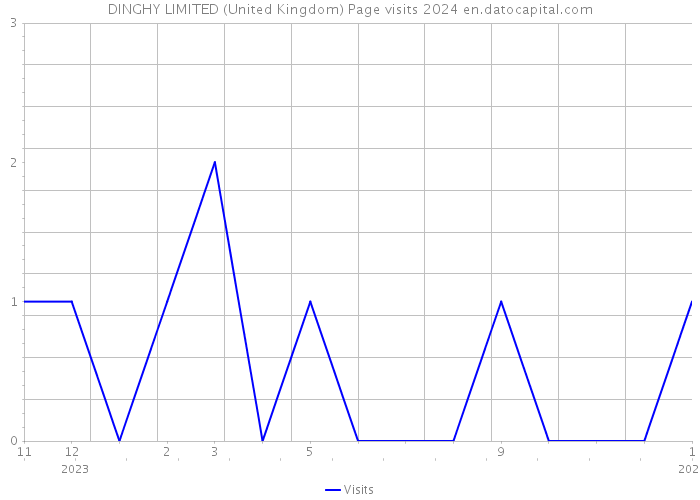 DINGHY LIMITED (United Kingdom) Page visits 2024 