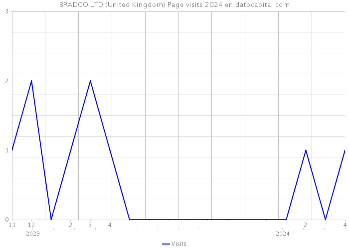 BRADCO LTD (United Kingdom) Page visits 2024 