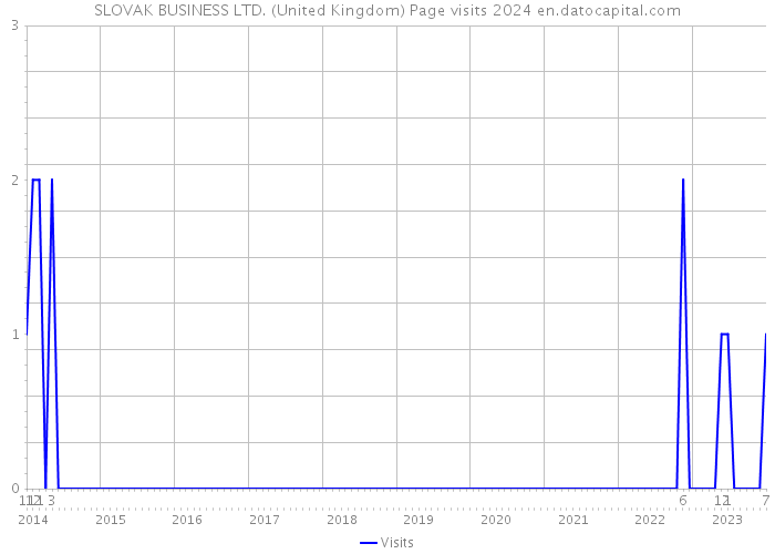 SLOVAK BUSINESS LTD. (United Kingdom) Page visits 2024 