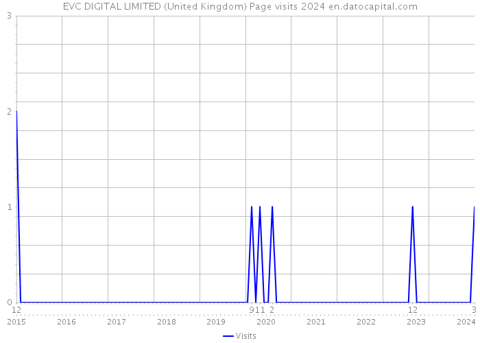 EVC DIGITAL LIMITED (United Kingdom) Page visits 2024 