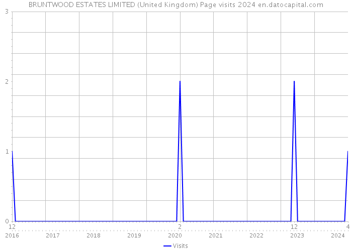 BRUNTWOOD ESTATES LIMITED (United Kingdom) Page visits 2024 