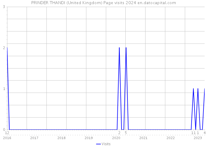 PRINDER THANDI (United Kingdom) Page visits 2024 
