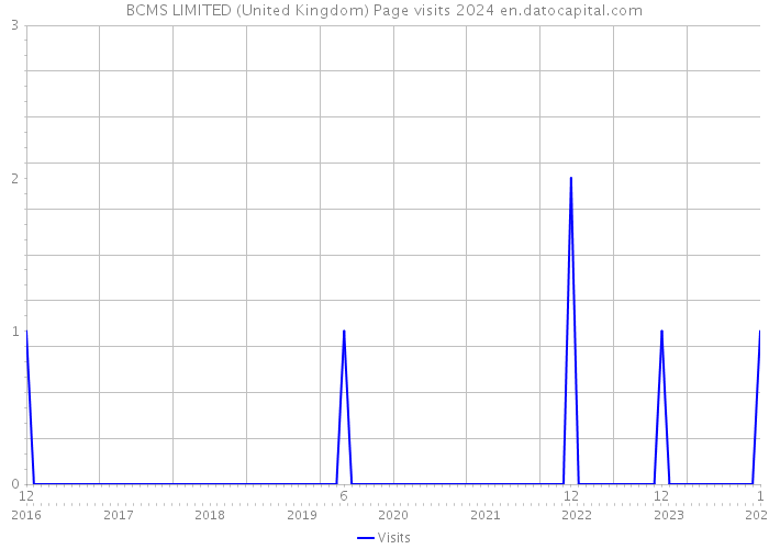 BCMS LIMITED (United Kingdom) Page visits 2024 