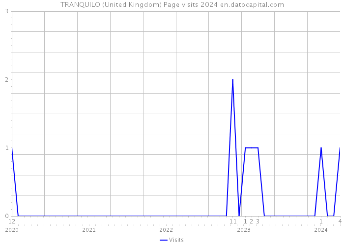TRANQUILO (United Kingdom) Page visits 2024 