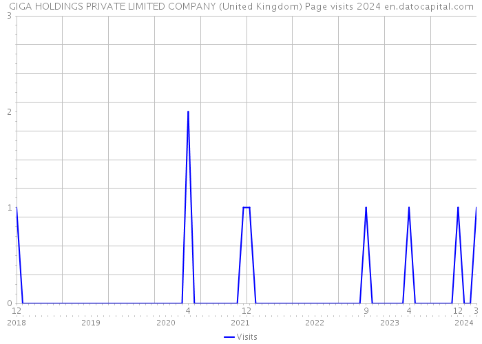 GIGA HOLDINGS PRIVATE LIMITED COMPANY (United Kingdom) Page visits 2024 