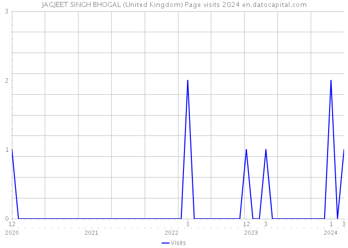 JAGJEET SINGH BHOGAL (United Kingdom) Page visits 2024 