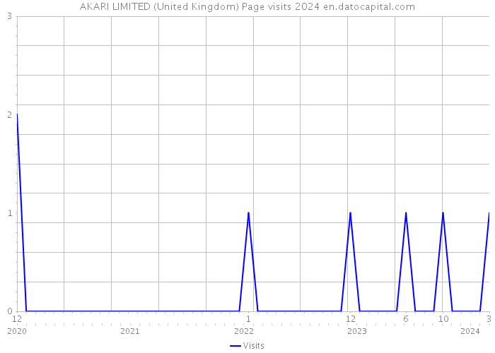 AKARI LIMITED (United Kingdom) Page visits 2024 