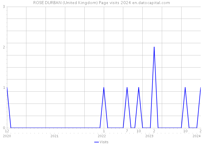 ROSE DURBAN (United Kingdom) Page visits 2024 