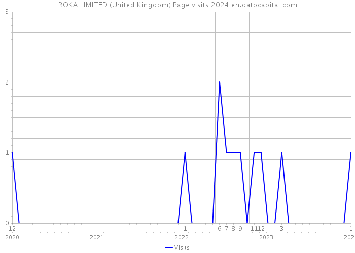 ROKA LIMITED (United Kingdom) Page visits 2024 