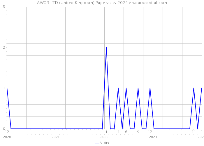 AWOR LTD (United Kingdom) Page visits 2024 