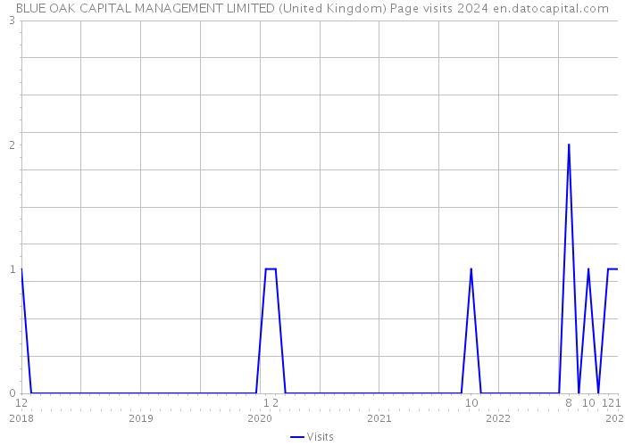 BLUE OAK CAPITAL MANAGEMENT LIMITED (United Kingdom) Page visits 2024 