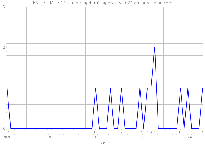 BAI TE LIMITED (United Kingdom) Page visits 2024 
