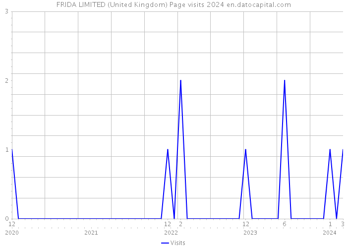FRIDA LIMITED (United Kingdom) Page visits 2024 