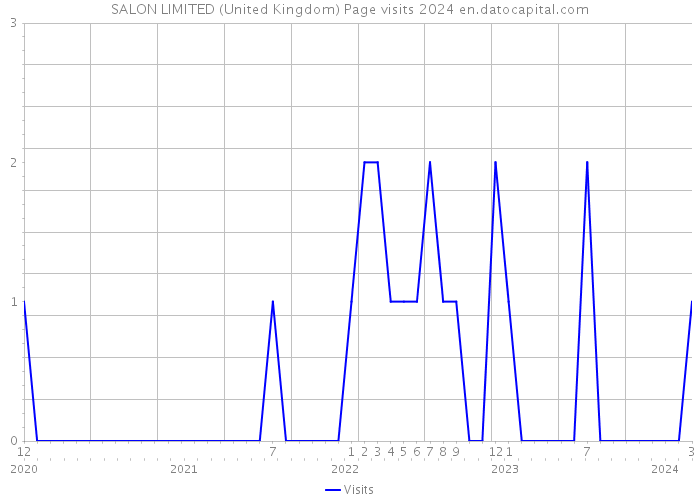 SALON LIMITED (United Kingdom) Page visits 2024 
