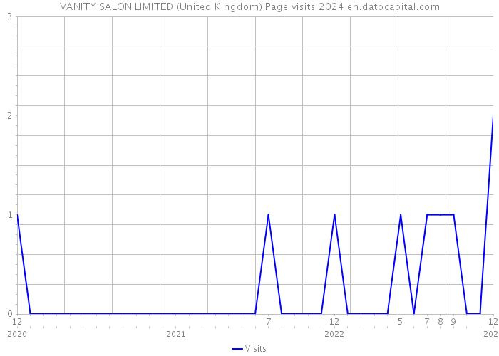 VANITY SALON LIMITED (United Kingdom) Page visits 2024 