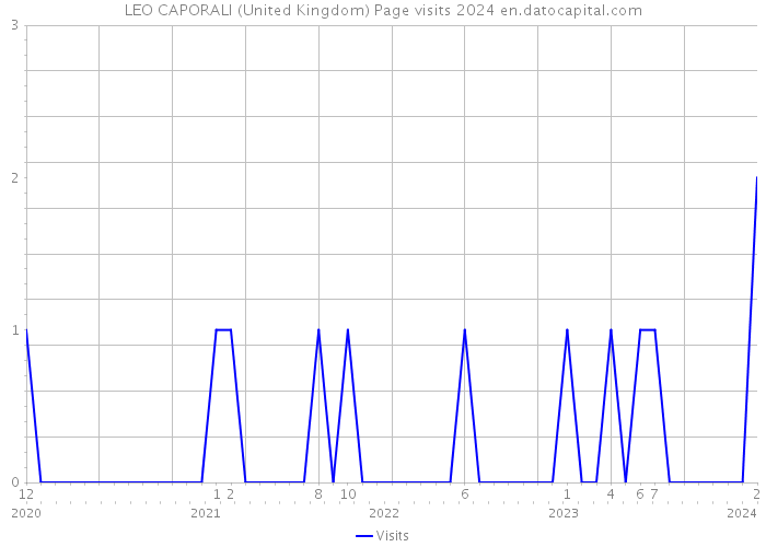 LEO CAPORALI (United Kingdom) Page visits 2024 