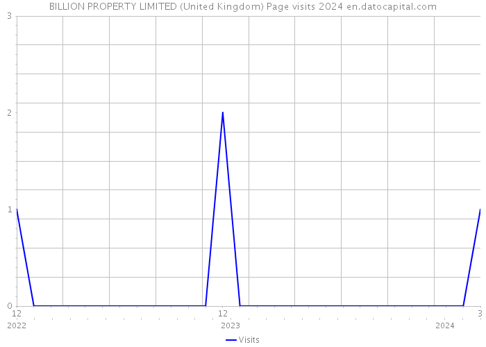 BILLION PROPERTY LIMITED (United Kingdom) Page visits 2024 