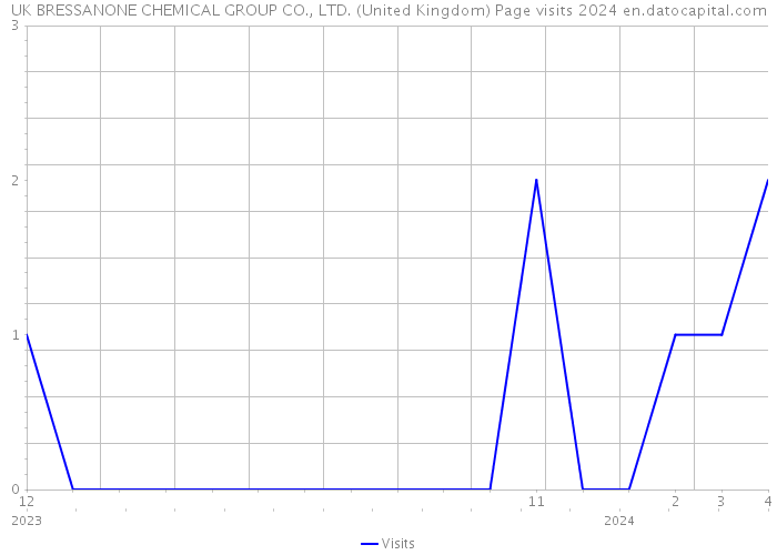 UK BRESSANONE CHEMICAL GROUP CO., LTD. (United Kingdom) Page visits 2024 