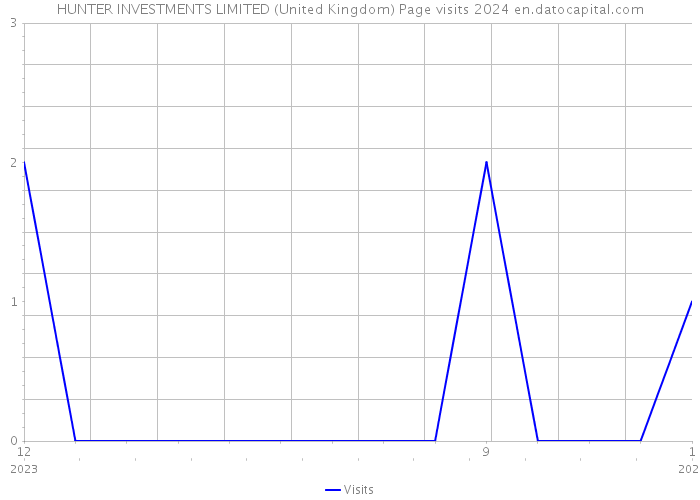HUNTER INVESTMENTS LIMITED (United Kingdom) Page visits 2024 
