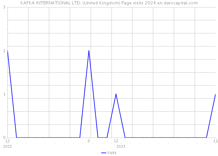 KAFKA INTERNATIONAL LTD. (United Kingdom) Page visits 2024 
