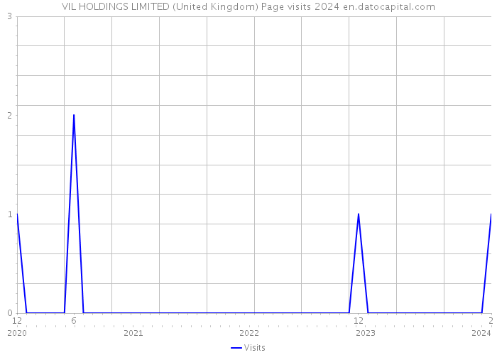 VIL HOLDINGS LIMITED (United Kingdom) Page visits 2024 